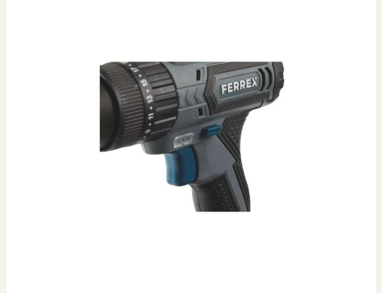 Ferrex 14.4V Li-Ion Cordless Hammer Drill With Battery/Charger & Drill Bits £14.99 + £2.95 Delivery (3 Year Warranty) @ Aldi