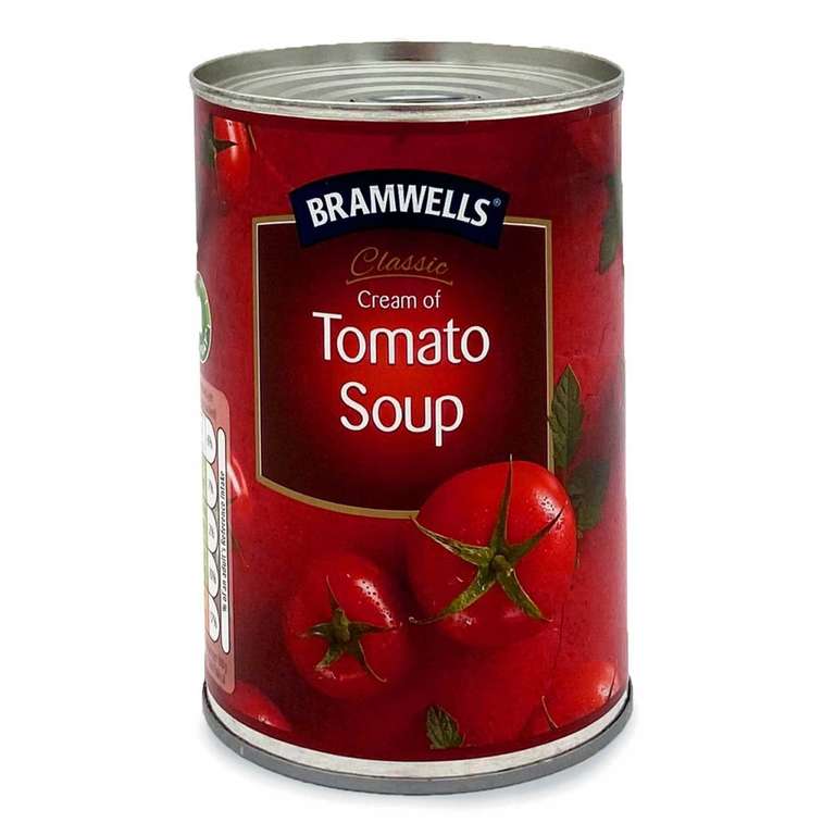Bramwells Cream Of Tomato Soup 400g/ Minestrone 400g/Chicken 400g/Mushroom 400g/Vegetable 400g/Carrot & Coriander + 3 Others 45p Each @ Aldi