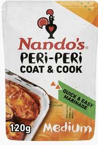 Various condiments/sauces - Eg Nandos coat and cook 120g for 60p Instore @ Morrisons (County Durham)