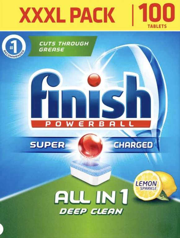 Finish All in One Box Dishwasher Tablets Lemon 100 pack £10 (collection) @ Wilko