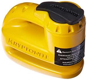 Kryptonite 884 Keeper 5 S2 Motorbike Cycle Disc Lock with Reminder Cable - Yellow for £25.69 at Amazon Sold by SDJ Sports Ltd