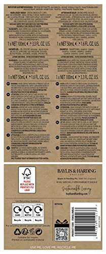 Baylis & Harding The Fuzzy Duck Men's Hemp & Bergamot Luxury Wash Bag Gift Set- Vegan Friendly £10.50 @ Amazon
