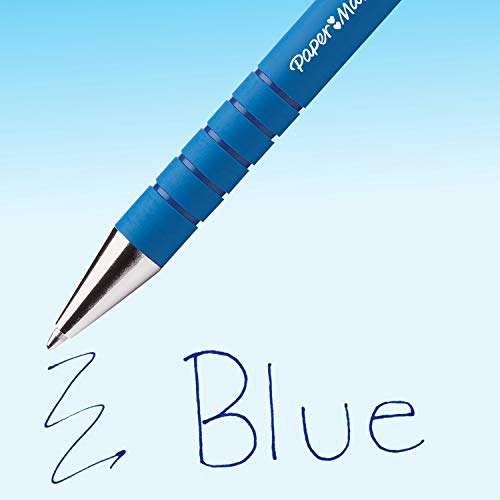 Paper Mate Flexgrip Ultra Retractable Ballpoint Pens | Medium Point (1.0mm) Blue 5 Count - £3.32 S&S