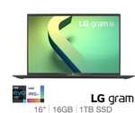 LG Gram, Intel Core i7, 16GB RAM, 1TB SSD, 16 Inch Ultra-Lightweight Laptop