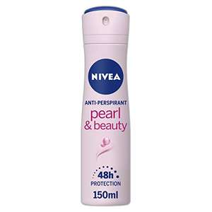 NIVEA Pearl & Beauty Anti-Perspirant Deodorant Spray (150ml) (68p/64p Subscribe & Save + 10% Off Voucher on 1st S&S)