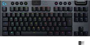 Logitech G915 TKL Tenkeyless LIGHTSPEED Wireless RGB Mechanical Gaming Keyboard, Carbon Black, Tactile Key Switches