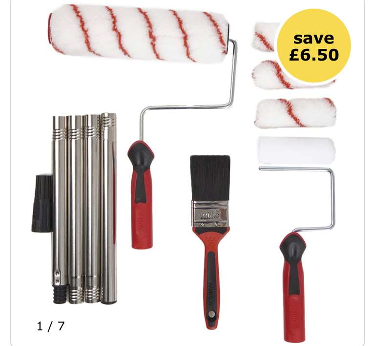 Wilko 10 Piece Decorating Kit with Extendable Pole £5.50 Free Click & Collect @ Wilko