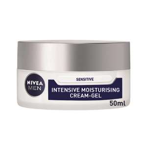 NIVEA MEN Sensitive Intensive Moisturising Cream (50ml) with Chamomile & Vitamin E - £3.15 / £2.80 S&S w/voucher