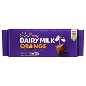 Cadbury Dairy Milk Orange Chocolate Bar 180g - 57p @ Co-Op