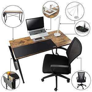 Alexa Enabled WFH Kit with Wireless Charging includes Desk, Office Chair, Laptop Stand, Desk Lamp & Extended Mouse Mat