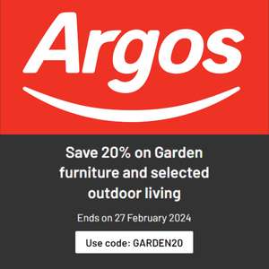 20% Off Garden Furniture & Selected Outdoor Living W/Code + Free Click & Collect