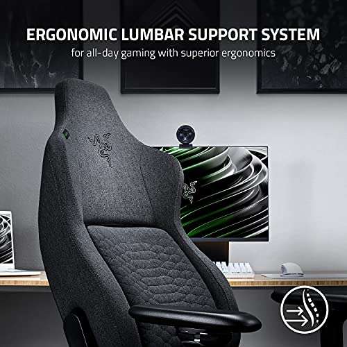 Razer Iskur - Premium Gaming Chair with Integrated Lumbar Support (Fabric | XL) - £367.99 @ Amazon