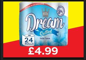 Dream Quilted Toilet Tissue 3ply 24pk