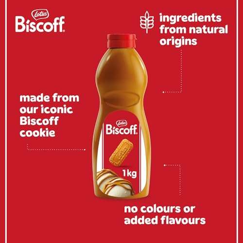 Lotus Biscoff - Sweet Spread Topping - Caramelised biscuit flavor - Vegan - 1L (£6.87 with S&S)