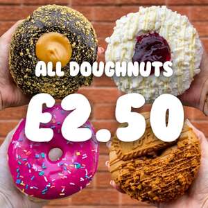 All doughnuts for £2.50 each - Instore Friday 15th September 2023