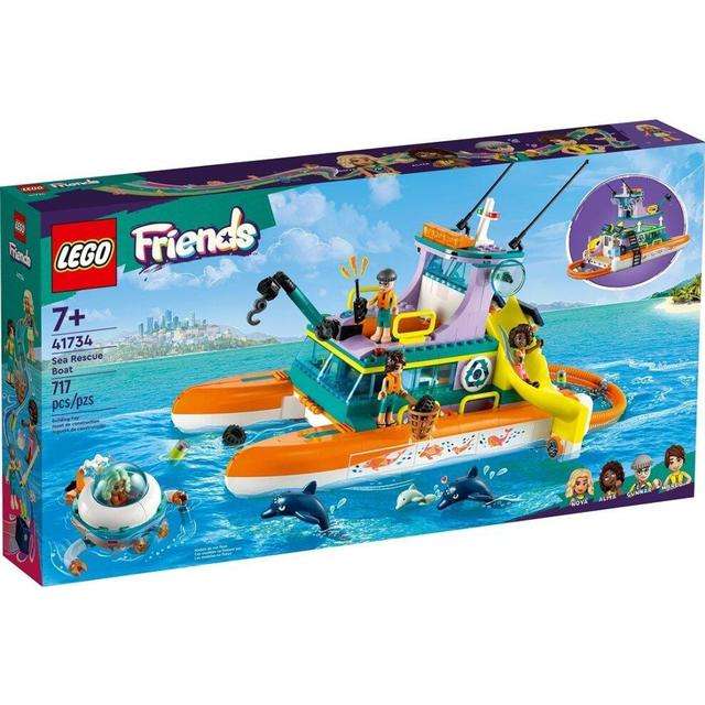 LEGO Friends 41734 Sea Rescue Boat Toy with Dolphin Figures