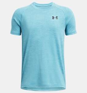 Boys under armour tech t-shirt, blue only. Free Click and Collect