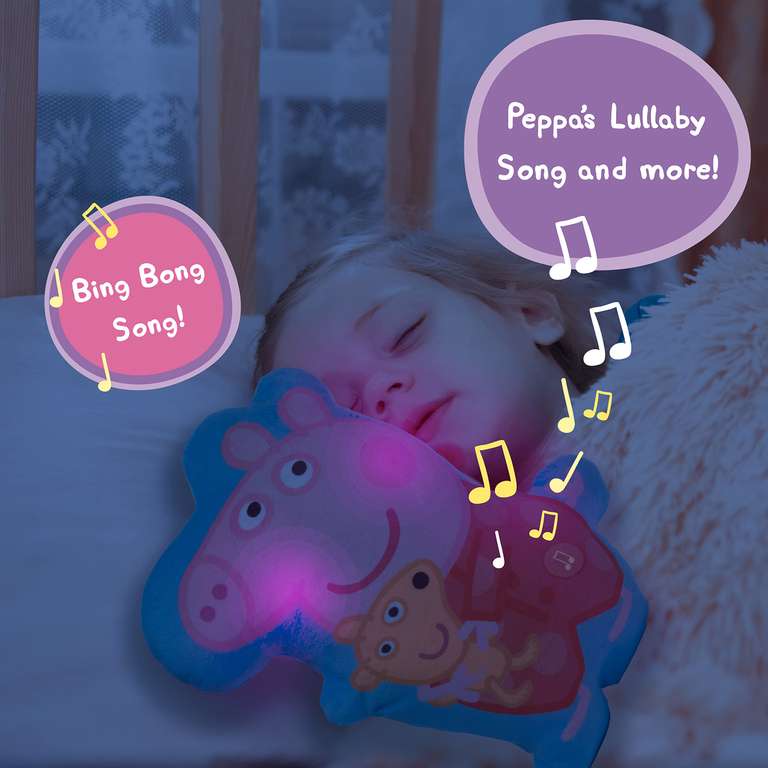 Peppa Pig Sleep Soother by Lullaby Labs | Pre-school Learning Interactive Toy | Night light and Music Sounds