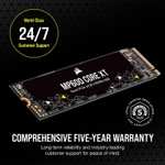 CORSAIR MP600 CORE XT 1TB M.2 SSD, Read Speed: 5000 MBps Write Speed: 3500 MBps (5 year warranty)