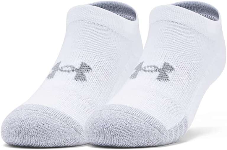 Under Armour Unisex Kids Youth Heatgear Ns unisex kids sports anti-odour training socks - 3 Pairs - White - Medium - £2.97 @ Amazon