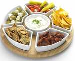 Occasion Lazy Susan Rotating or Revolving Dip Set Snack Bowl Serving Platter with Ceramic Dishes £21.95 @ Amazon / Homeware UK