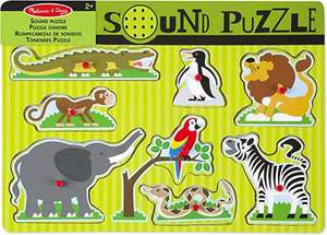 Melissa & Doug Zoo Animals Sound Puzzle, Kids Wooden Puzzles for 2 year olds, Baby Puzzles £8.19 at Amazon
