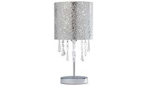 Argos Home Beaded Stick Table Lamp - Faux Suede and Silver Foil - £7.50 (Free Click and Collect) @ Argos