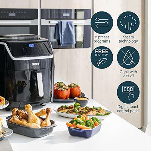 Princess 182080 6.5L 2-in1 Air Fryer and Steamer £59 delivered, using code @ Comet