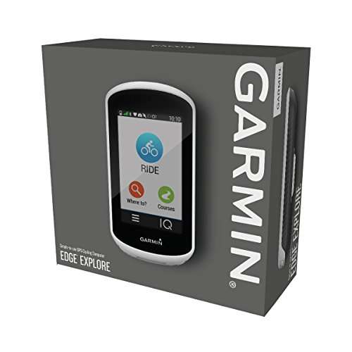 Garmin Edge Explore Touchscreen GPS Touring Bike Computer w/ Connected Features, White, Refurbished (Excellent)