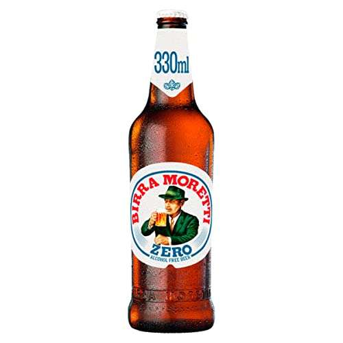 Birra Moretti Zero Alcohol-Free lager Bottle Beer 24 pack Amazon fresh