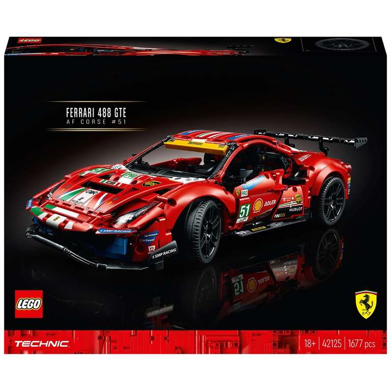 LEGO Technic 42125 Ferrari 488 GTE “AF Corse 51” £112 delivered at John Lewis & Partners