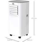 HOMCOM White 4 in 1 Portable Air Conditioner + free click & collect