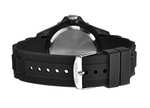 Sekonda Mens 44 mm Black Analogue Watch Magnified Date Bubble and Silicone Strap- Model 3361.27