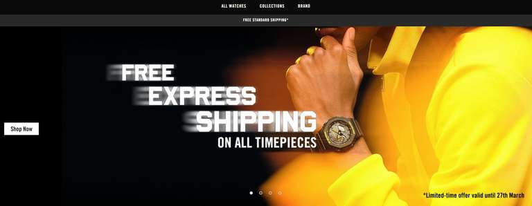 Free Express Shipping on All Timepieces