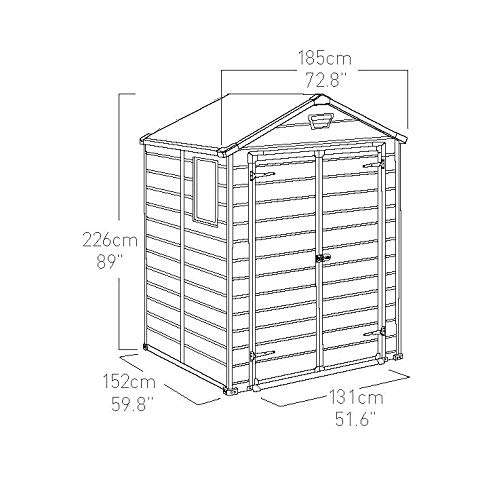 Keter Manor Outdoor Garden Storage Shed, Beige, 6 x 5 ft £353.27 including free assembly @ Amazon