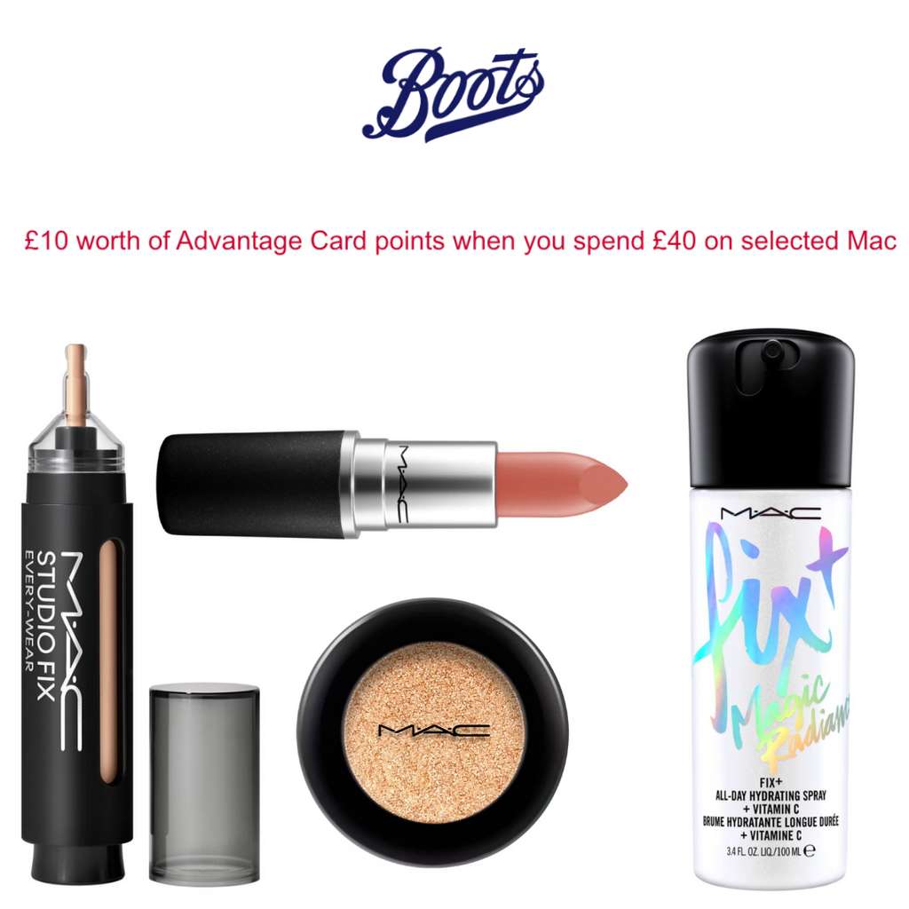 Brand of the Week: 10% Off MAC With Code (Valid Over £25) + £10 Worth Points When You With Advantage Card - @ Boots | hotukdeals