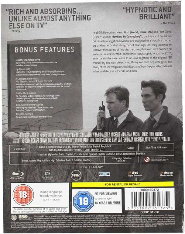 True Detective: The Complete First Season Blu Ray (Used) - £5 (Free Click & Collect @ CeX