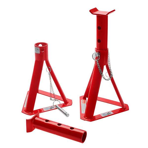 Top Tech 2 Tonne Fixed Base Axle Stand Set - with free click and collect