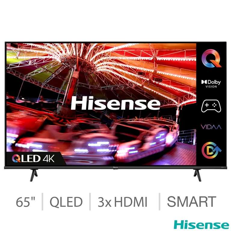 Hisense 65E7HQTUK 65 Inch QLED 4K Ultra HD Smart TV - £529.99 Members Only @ Costco