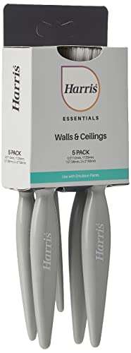 Harris Essentials Walls & Ceilings Paint Brush Set (Pack of 5 ) - 0.5", 1", 1.5", 2 x 2"