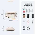 Miss Lulu Bum Bag for Women Bumbag Fanny Pack Fashion Waist Packs for Ladies Chest Bag Crossbody Bags with Adjustable Strap Beige Black