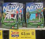 Nerf Minecraft guns various styles 2 darts included - Bridgend
