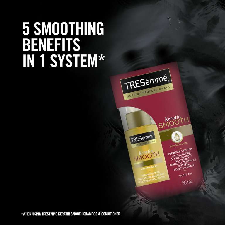 TRESemmé Pro Collection Keratin Smooth Shine Oil With Marula Oil tresemme, 50ml. For dry frizzy hair - Or £2.37 With S&S