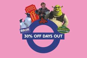 30% off Sea Life, Madame Tussauds, The London Dungeon, Shreks Adventure and others via TFL purchase