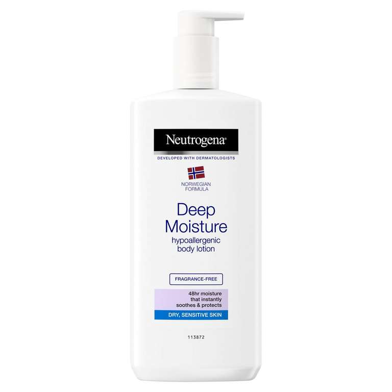 Neutrogena Norwegian Formula Deep Moisture Hypoallergenic Body Lotion Dry Skin (400ml) - £3.30 / £2.80 Subscribe & Save @ Amazon