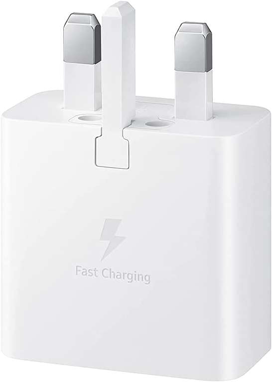 Samsung Galaxy Official 15W Adaptive Fast Charger (UK Plug without USB Type-C Cable) | Black \ White - £6.50 @ Amazon