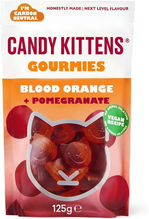 Candy Kittens GOURMIES Blood Orange & Pomegranate Sweet Bag 125g - 69p at Heron Foods Newport