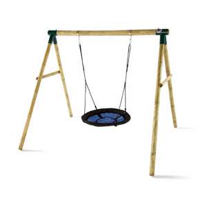 Plumplay Swing Set Kids Child w/Roundpole Frame & Nest Swing Wood Spider Monkey - £191.99 delivered using code @ plum_play / eBay