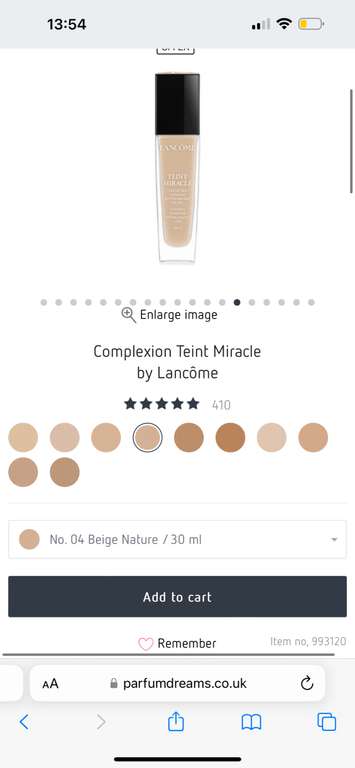 Complexion Teint Miracle by Lancôme - No. 04 Natural Beige - £4.89 + £5 delivery @ Parfumdreams