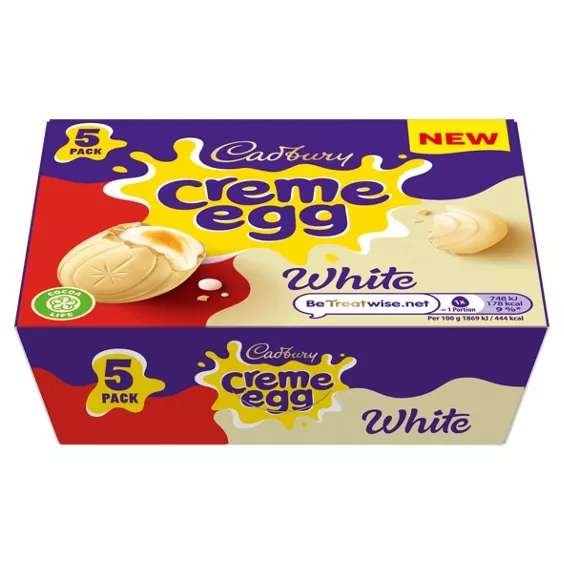 5 pack Cadburys white creme eggs £2 ASDA Hunts cross